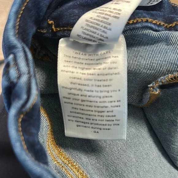 Good American Power Stretch Pull On High Waist Classic Dark Denim Jeans Size 4 - Picture 11 of 11